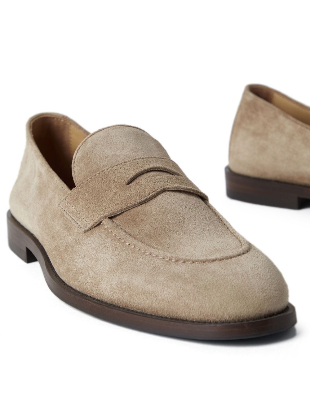 suede penny loafers - 4