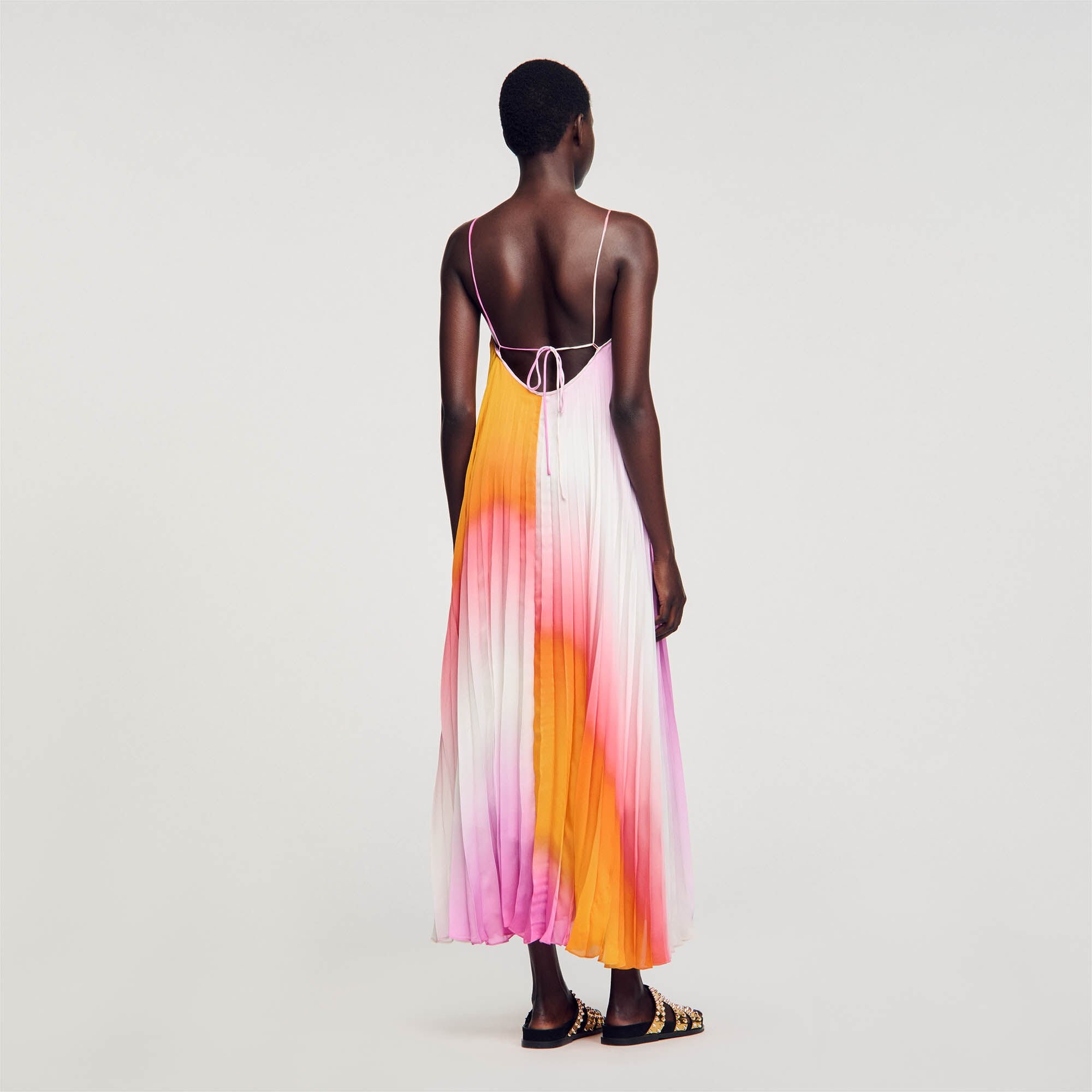 SUNRAY-PLEATED MAXI DRESS - 6