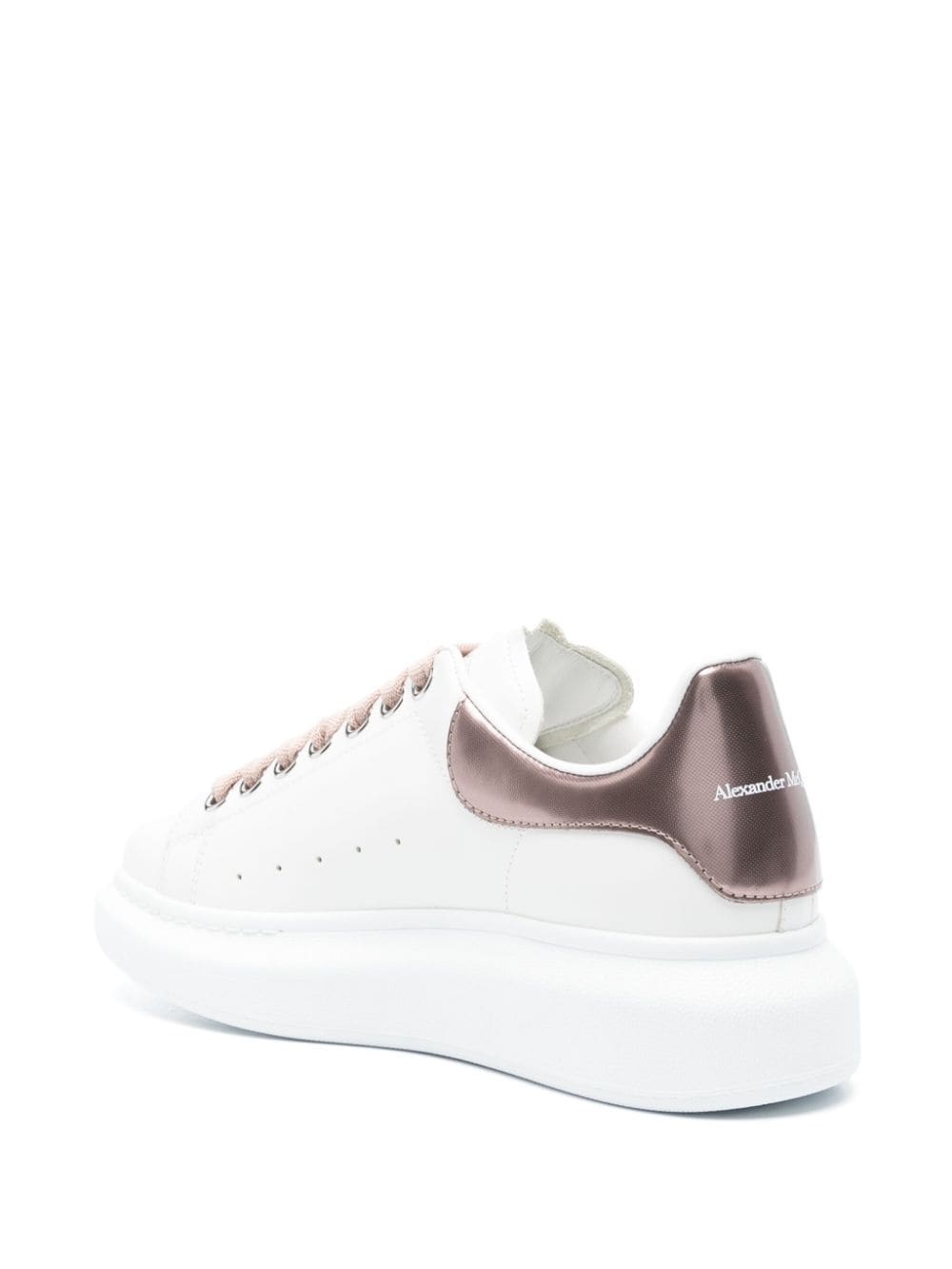 low-top leather sneakers - 3