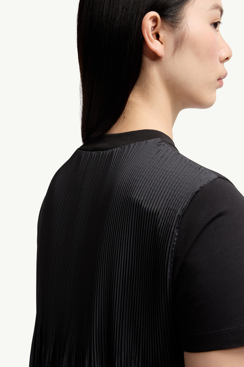 Pleated Back Cotton T-Shirt 7