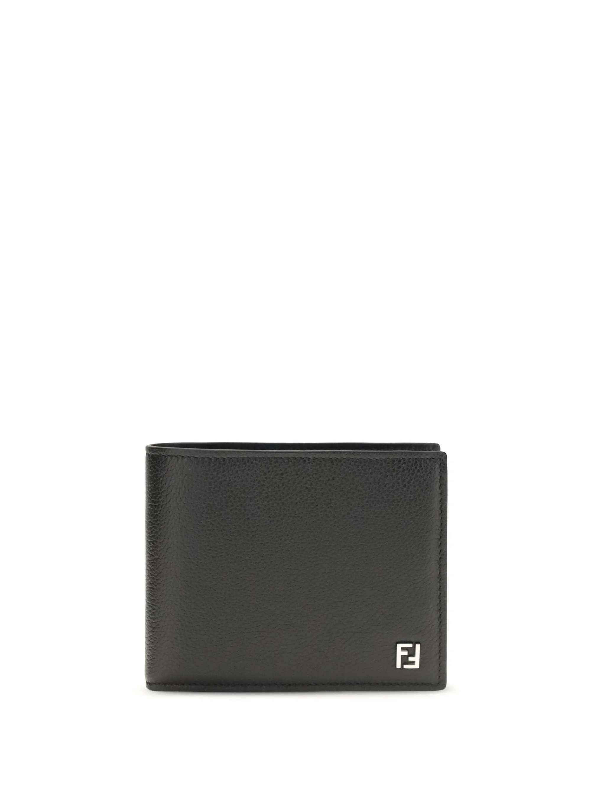 Fendi Leather Bifold Wallet Nero Men - 1