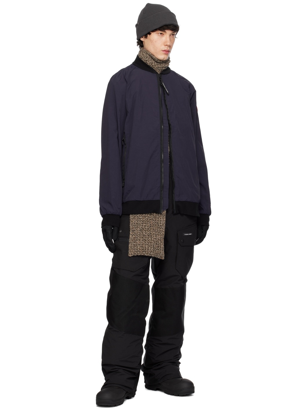 Navy Faber Bomber Jacket - 5