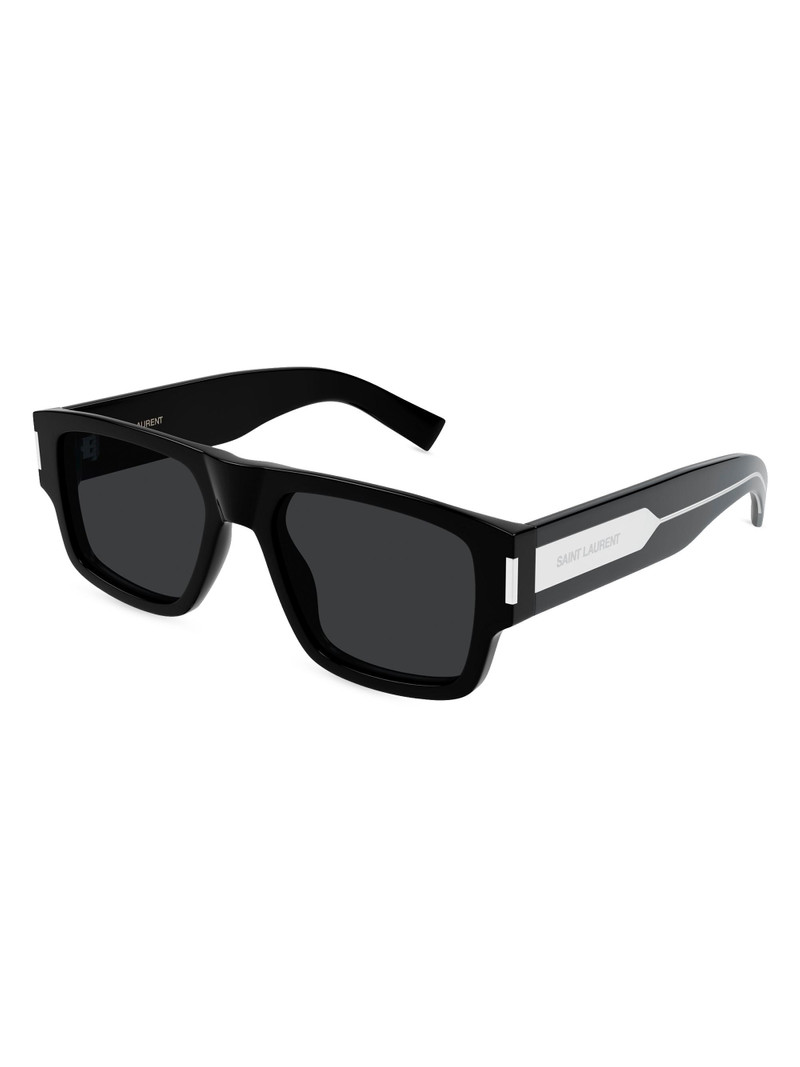 Men's Naked Wirecore 55MM Square Sunglasses - Black Dark Grey 3