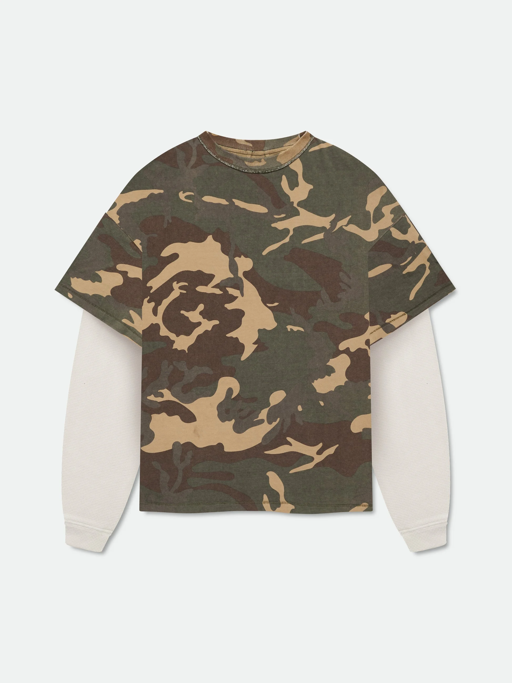 CAMO DOUBLE-LAYERED TEE - 1