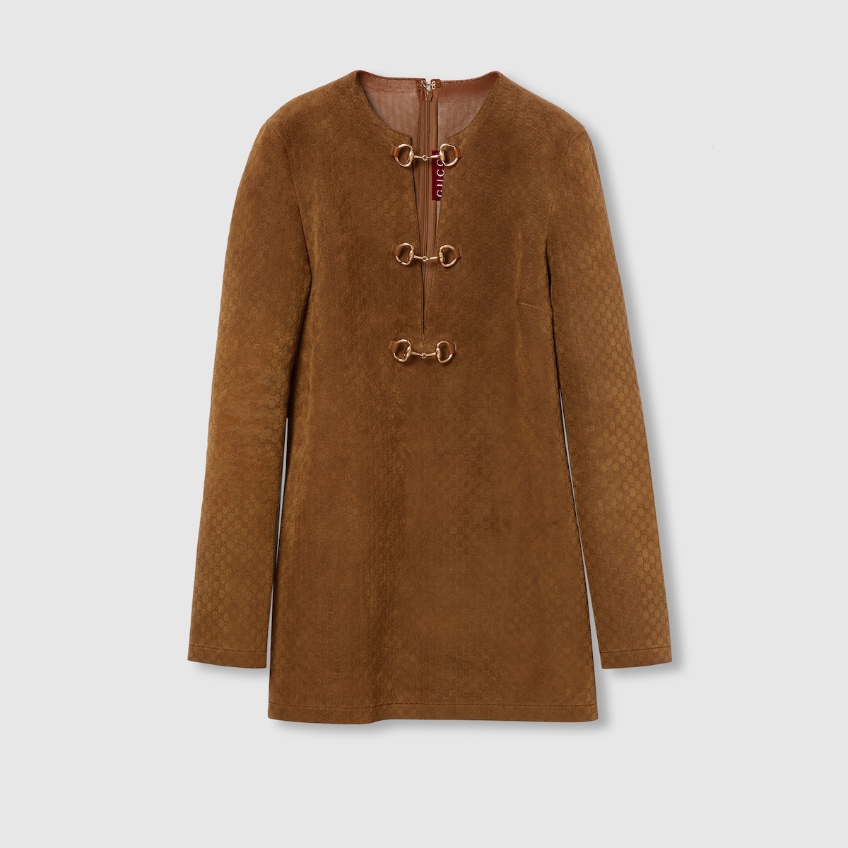 GG suede dress with Horsebit detail - 1
