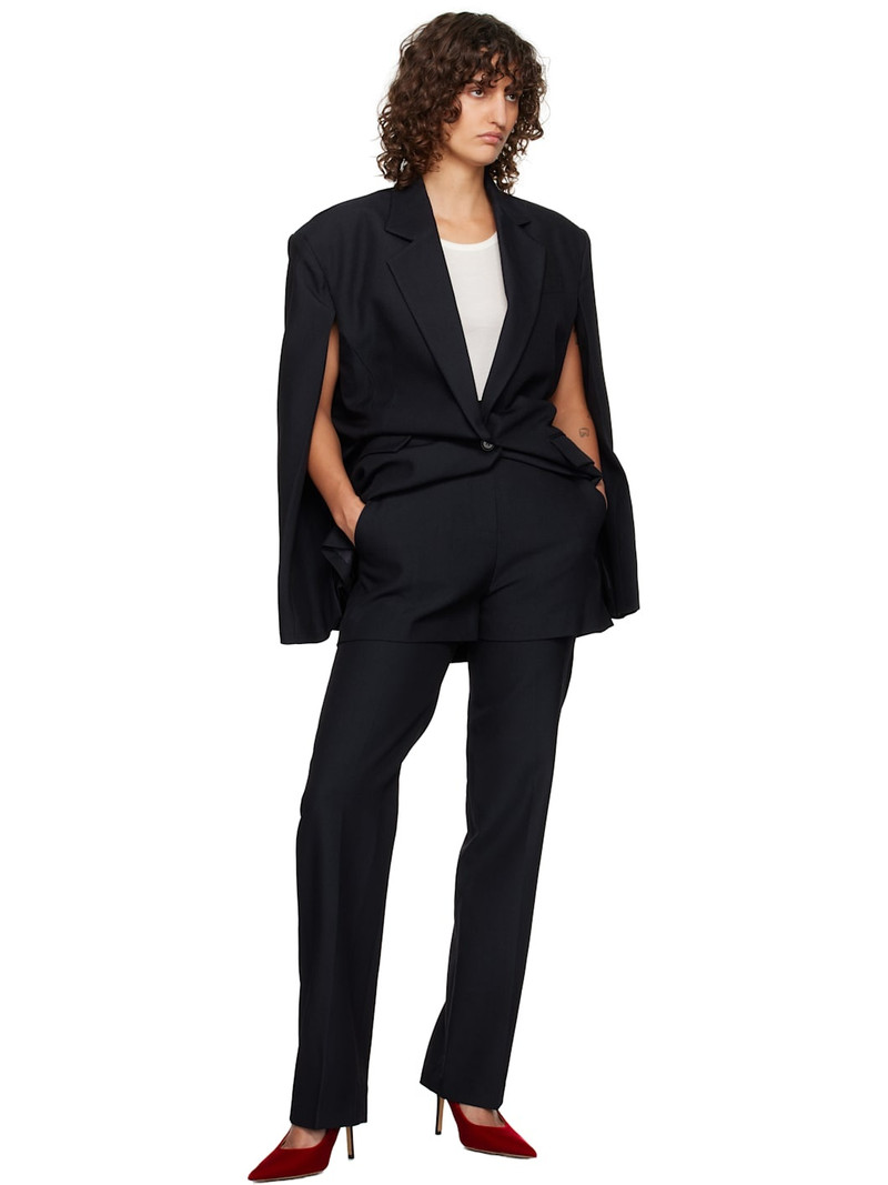 pushBUTTON Navy Shorts Layered Trousers outlook