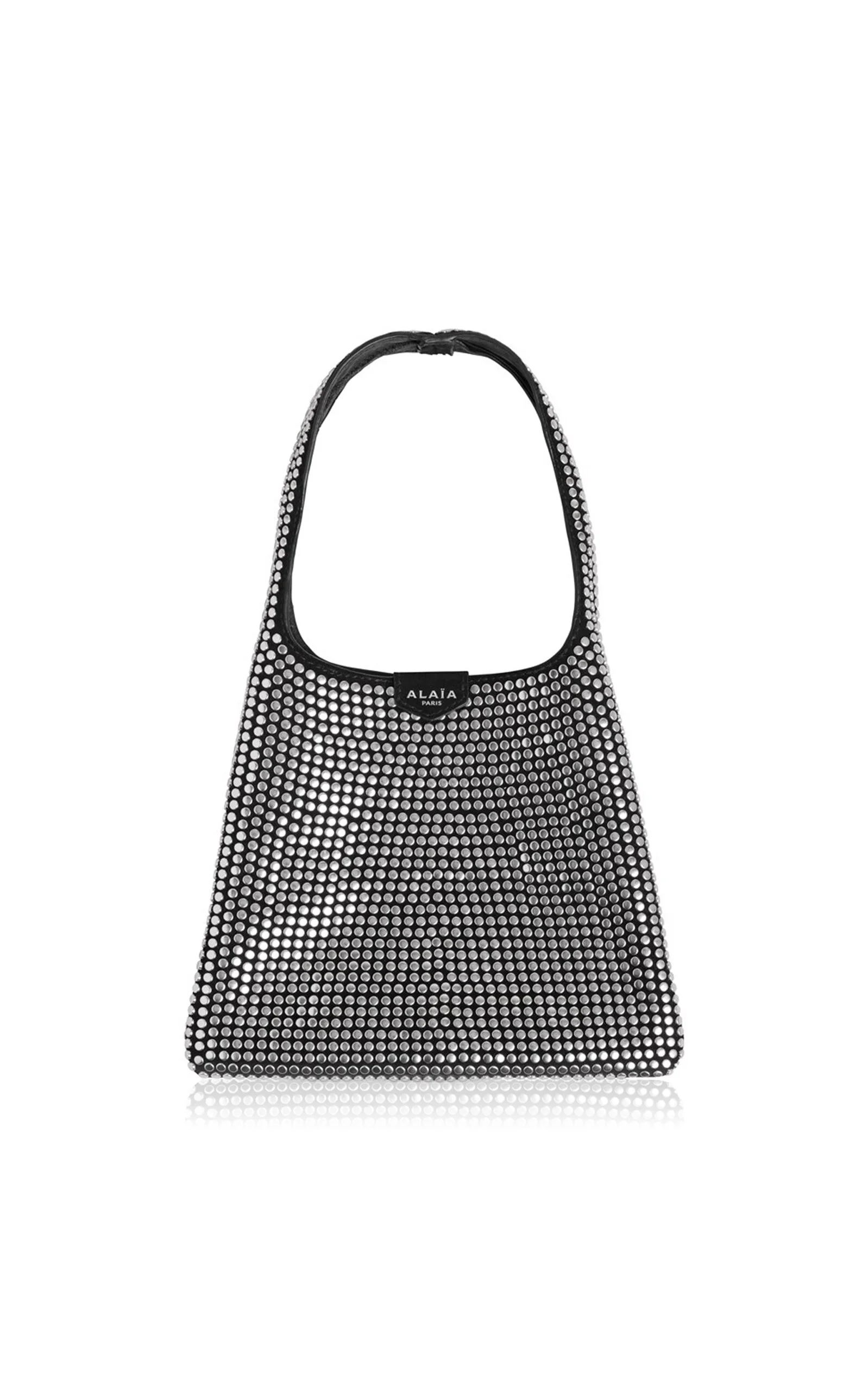 Small Studded Suede Hobo Bag - 1