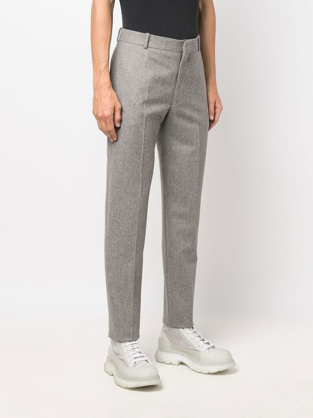 slim-cut tailored trousers - 3