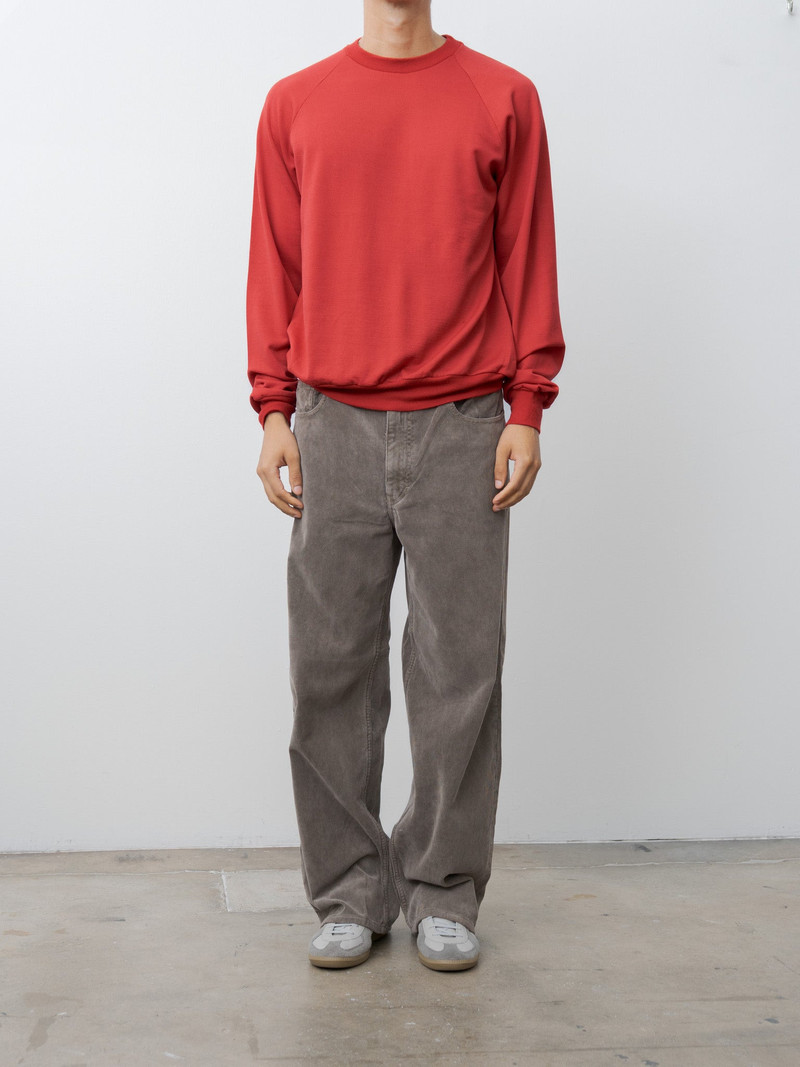 AURALEE Light Wool Sweat P/O - Red outlook