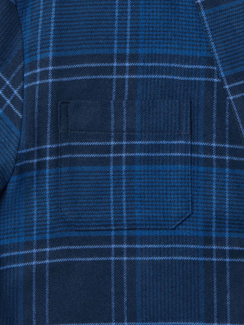 Women's Long Dressing Gown Kelburn 27 Brushed Cotton Navy 8