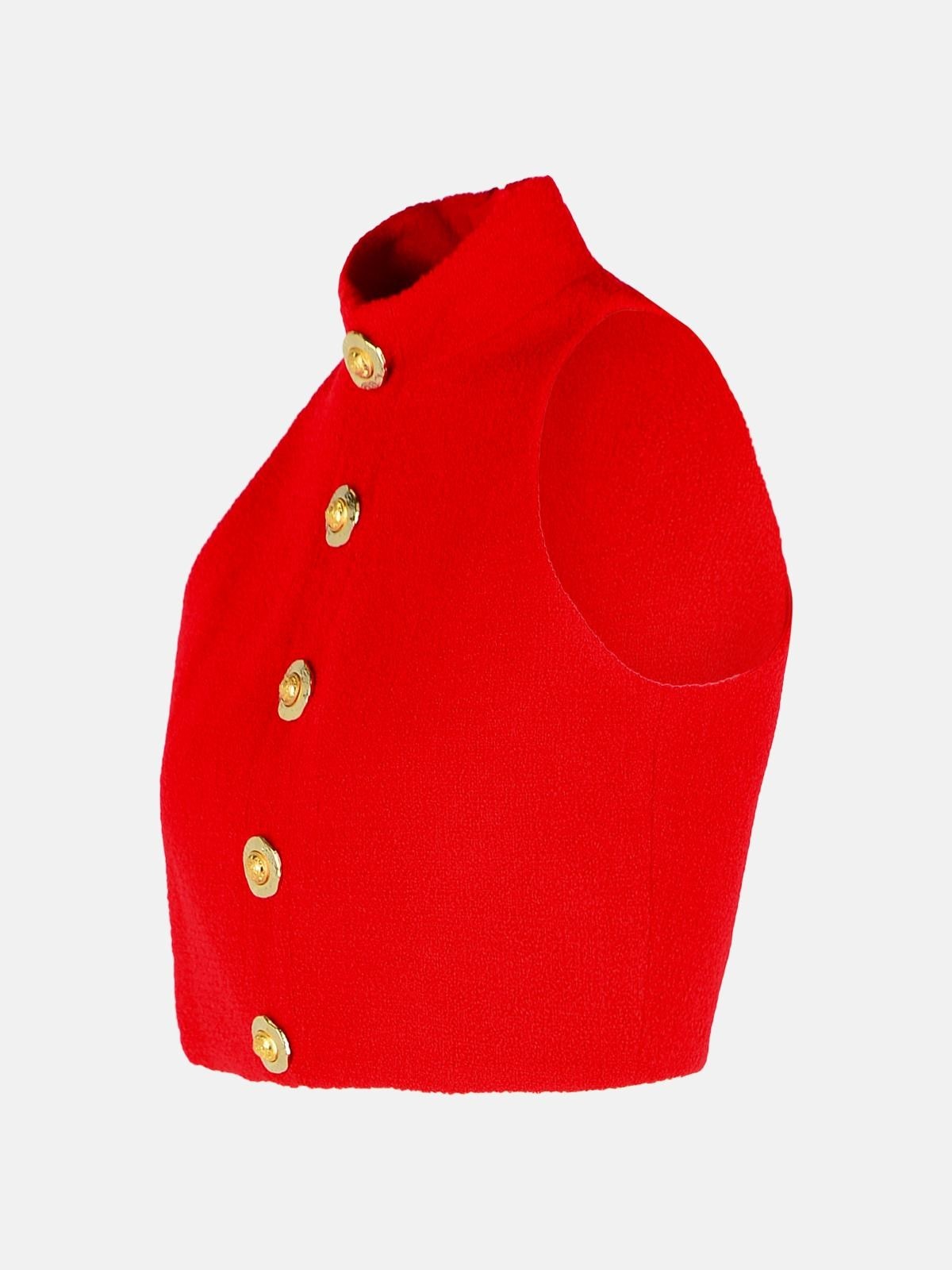 RED VIRGIN WOOL TOP - 2