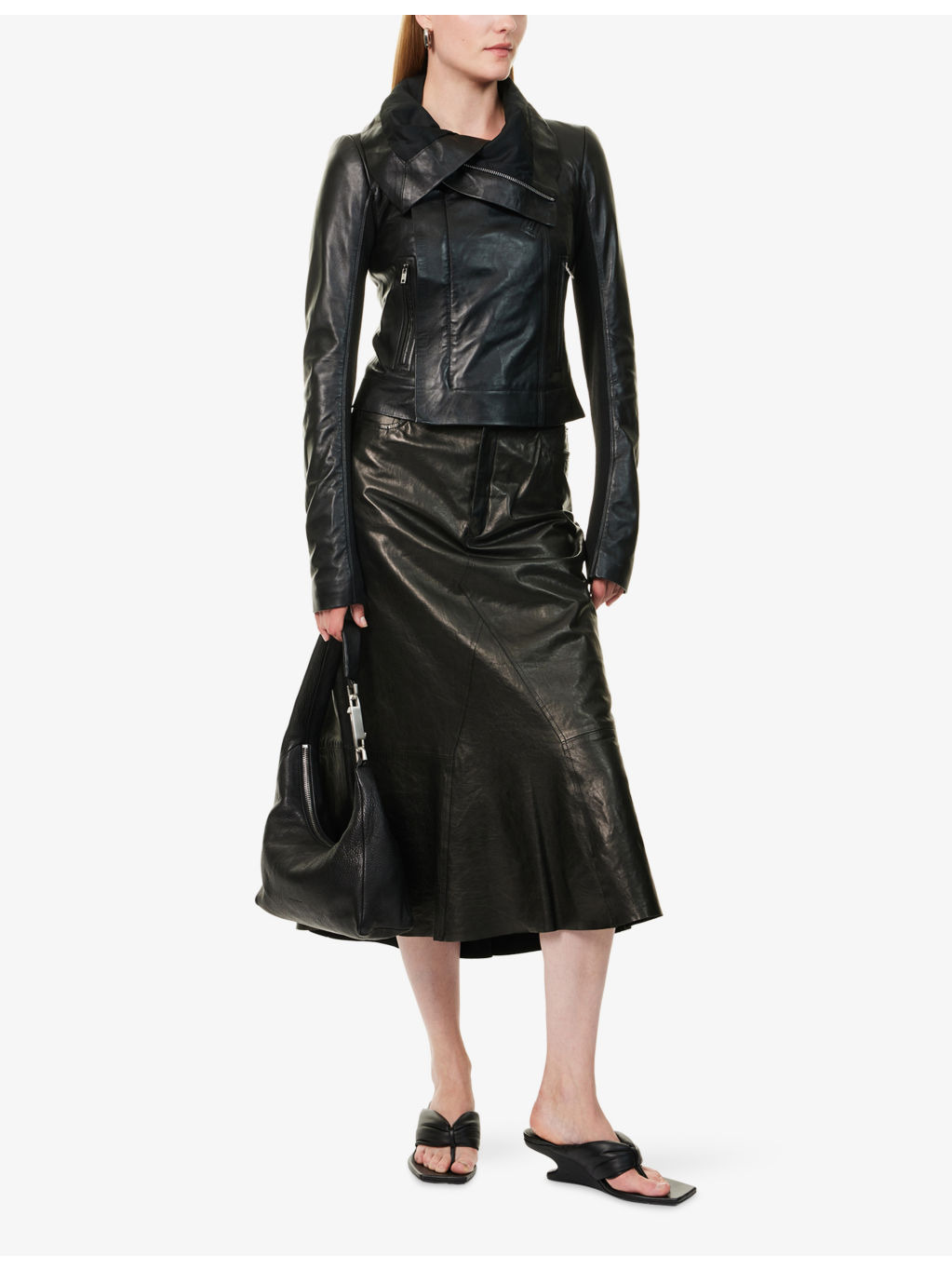 Classic Biker Slim-Fit Leather Jacket - 2