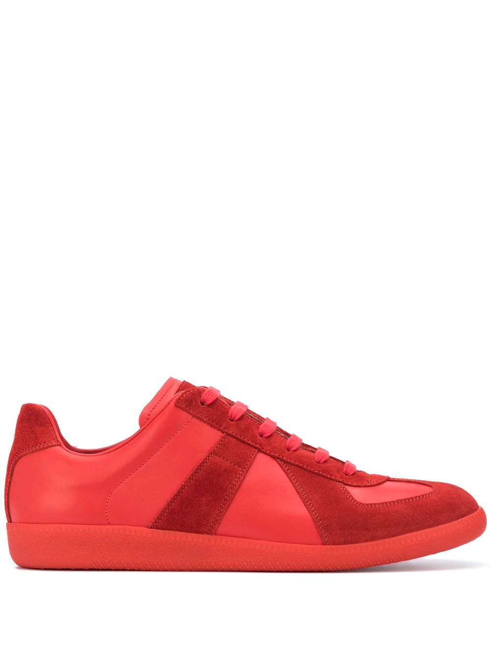 panelled low-top sneakers - 1