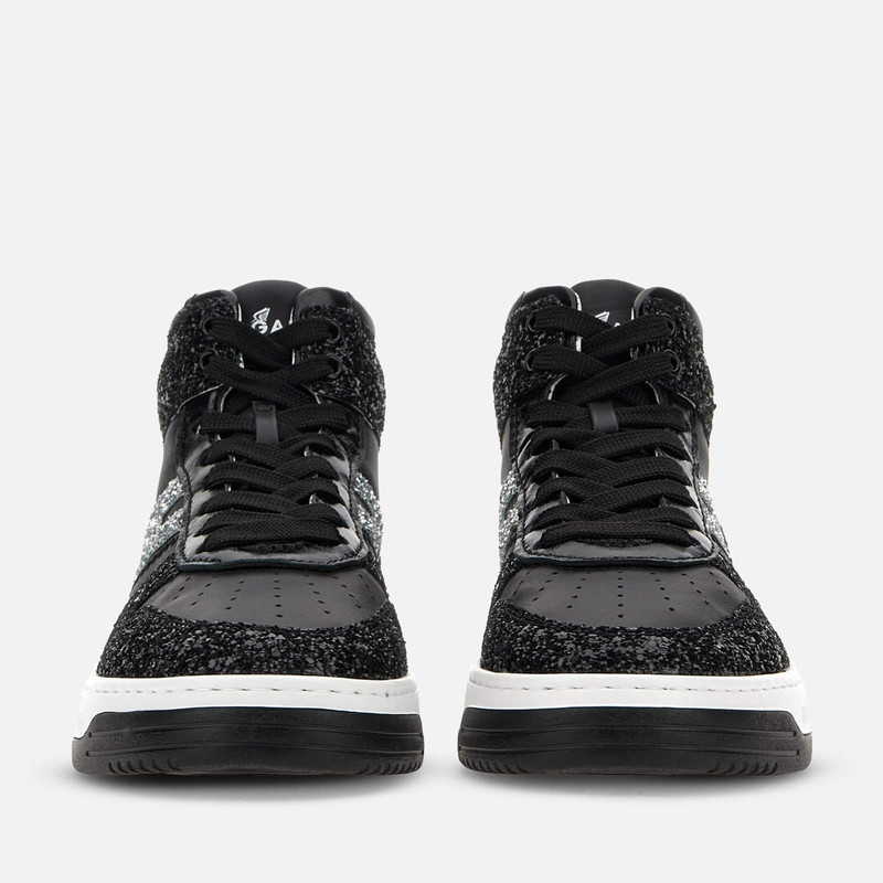 Sneakers High Top Hogan H630 Black Silver 5