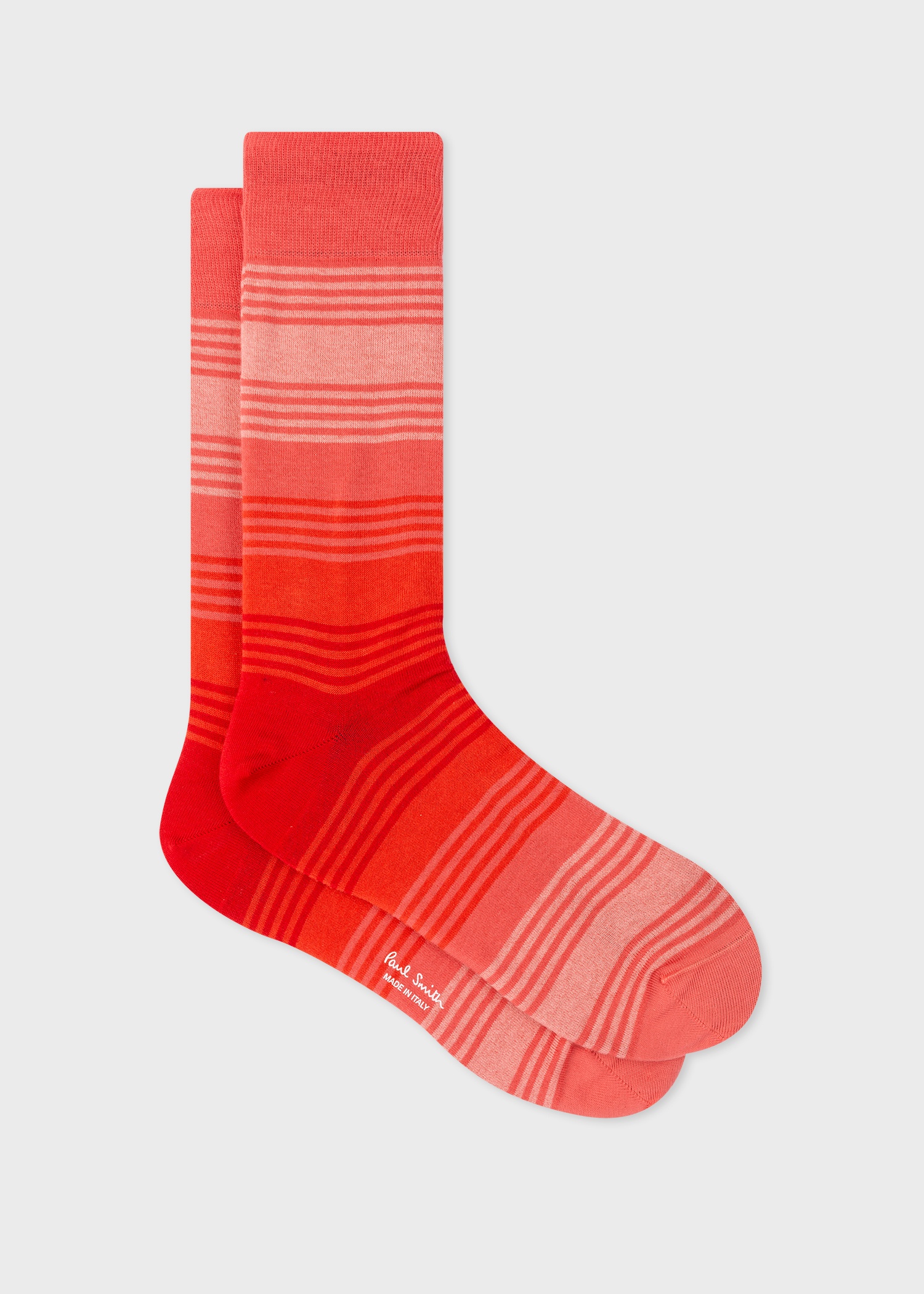 Red Gradient Stripe Socks - 1