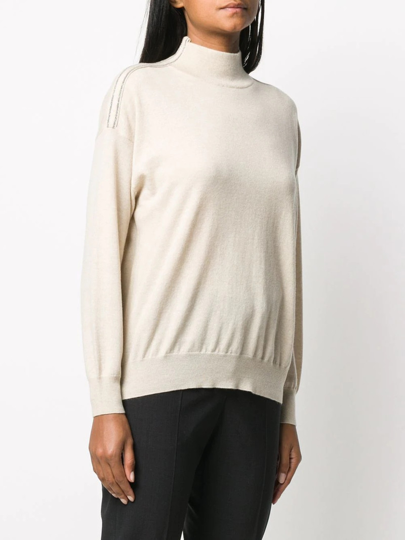 brass-embellished cashmere jumper 3
