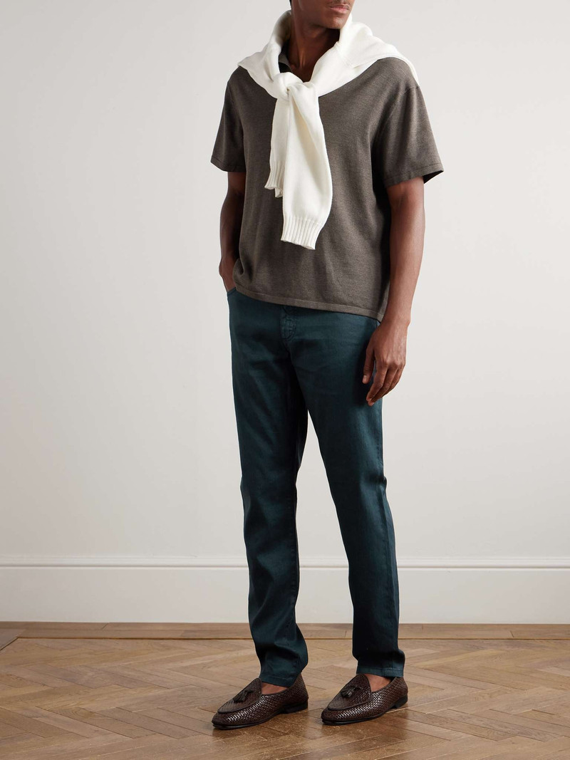 ZEGNA Roccia Slim-Fit Straight-Leg Garment-Dyed Linen-Blend Trousers outlook