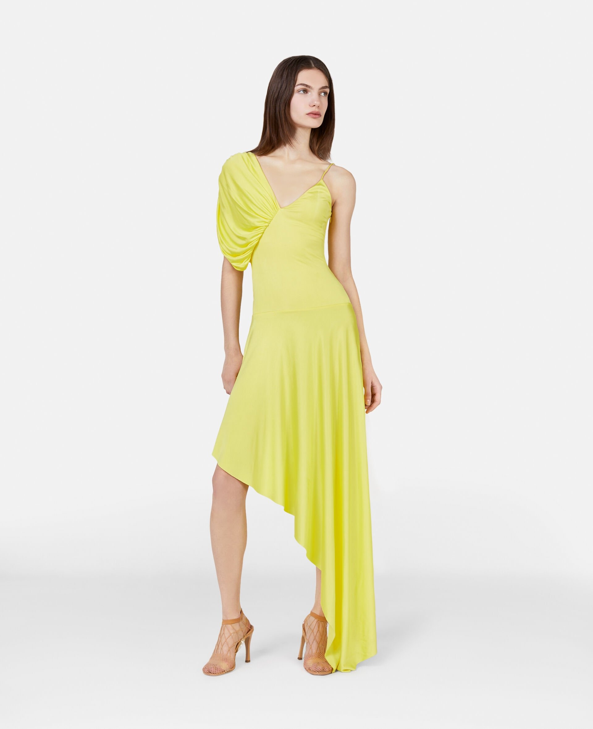 Asymmetric Cape Hem Mini Dress - 2
