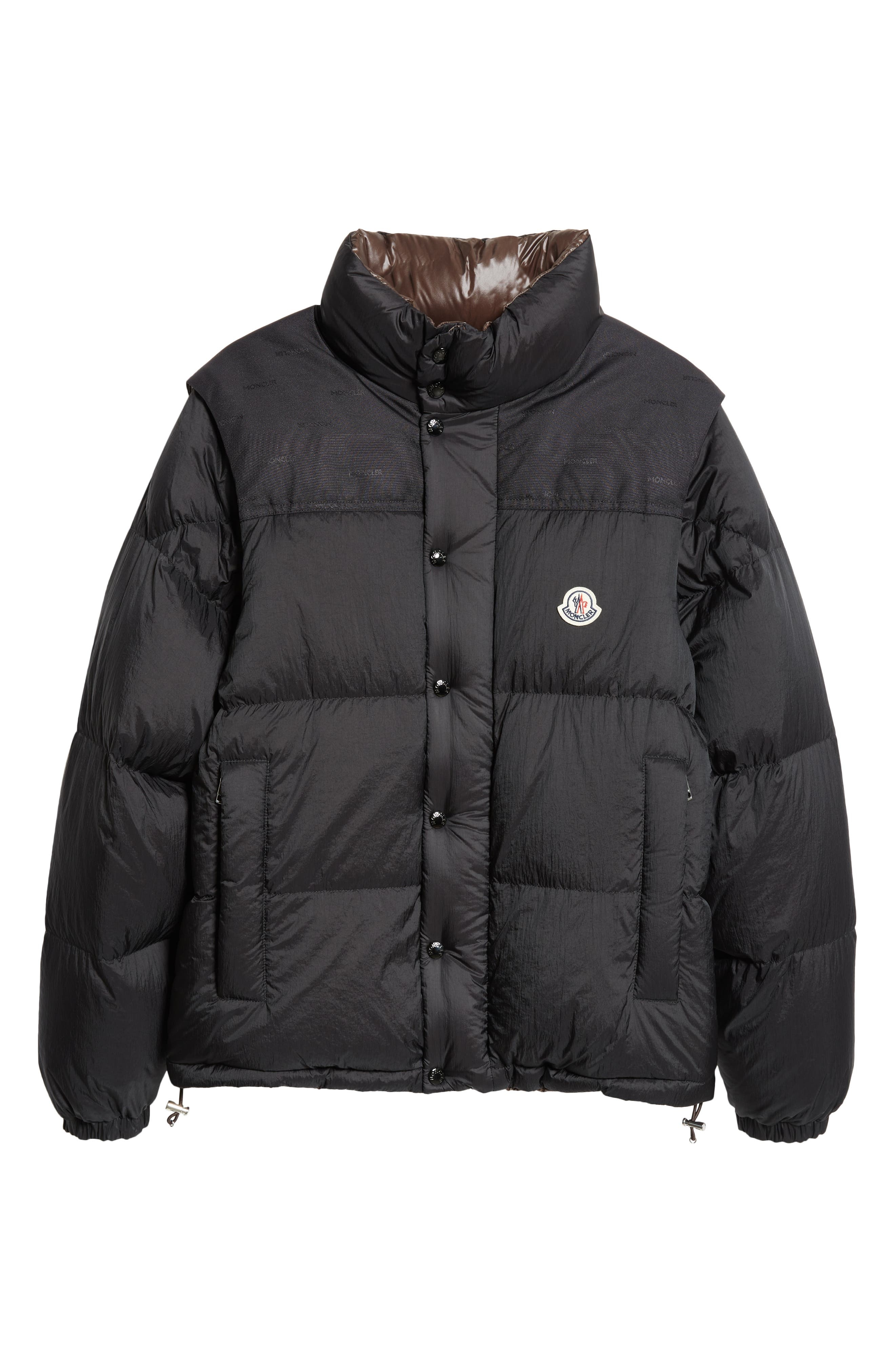 Moncler Verone Convertible Down Puffer Jacket in Black at Nordstrom - 8