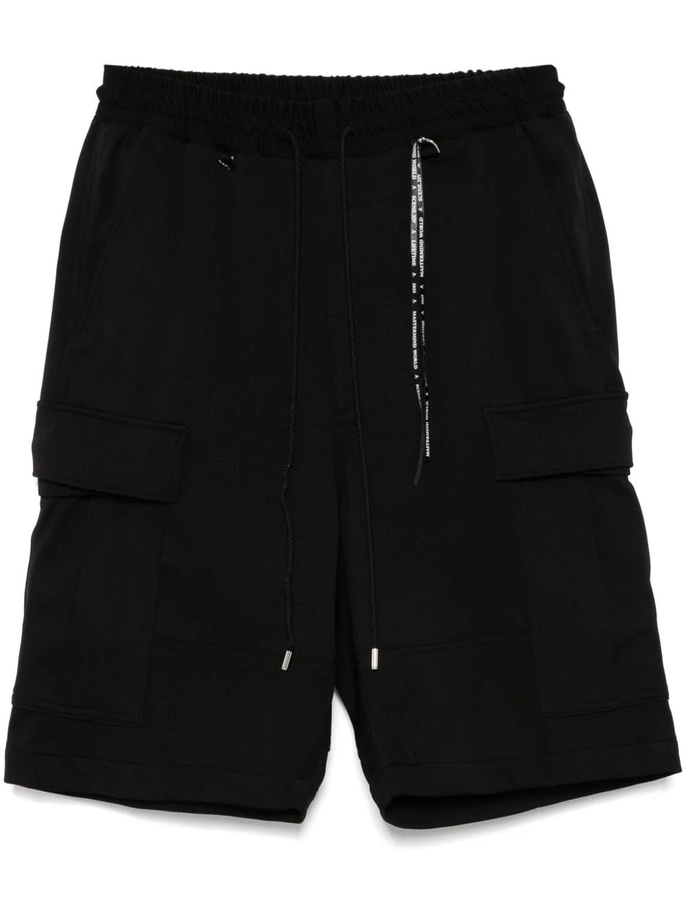 drawstring cargo shorts - 1