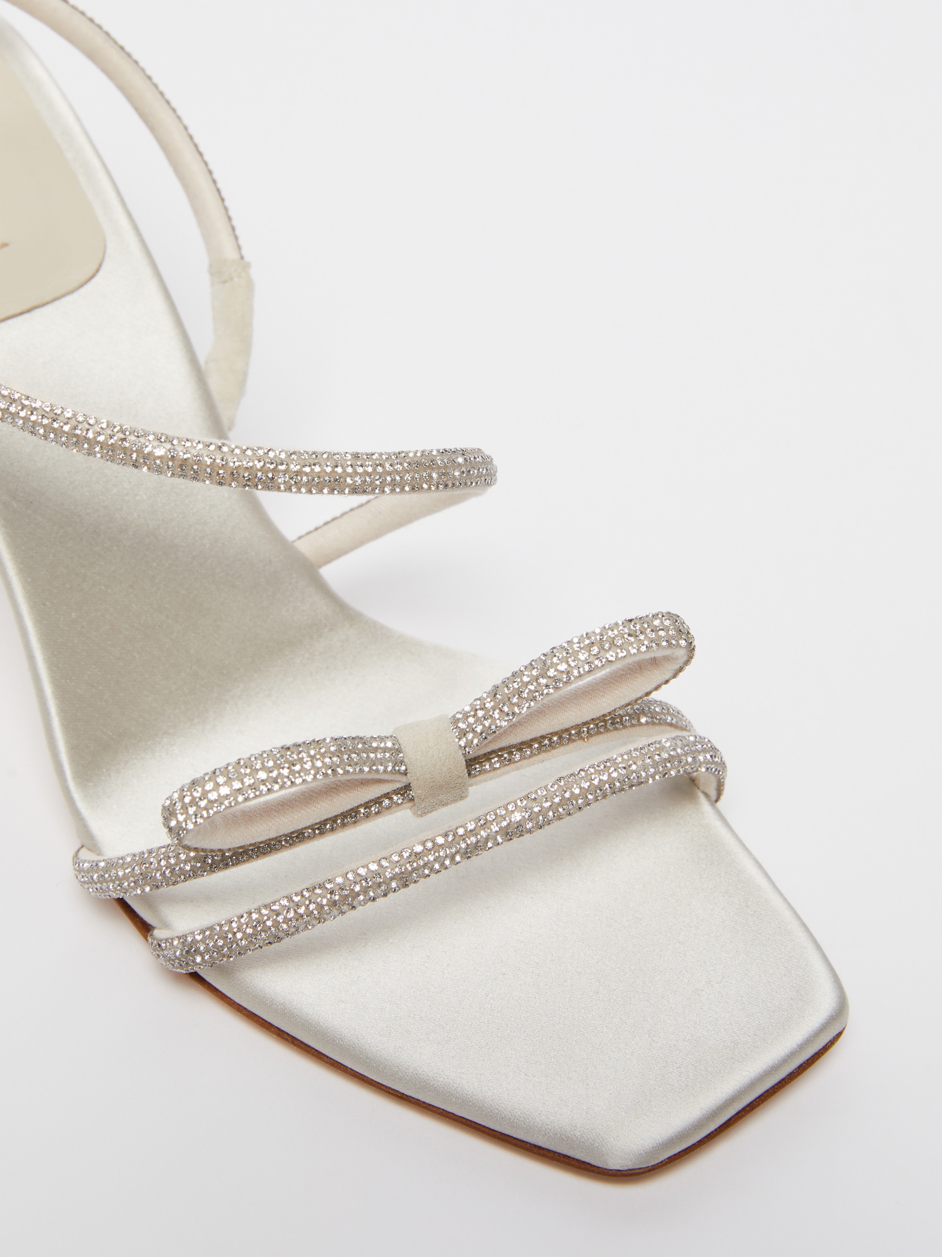 CRYSTALSANDAL Bow-adorned satin sandals - 4