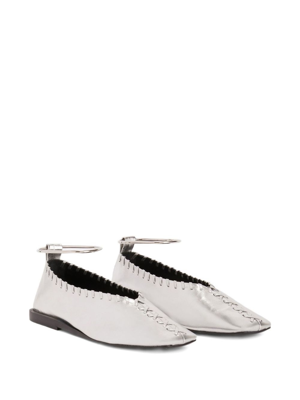 metallic ballet flats - 2
