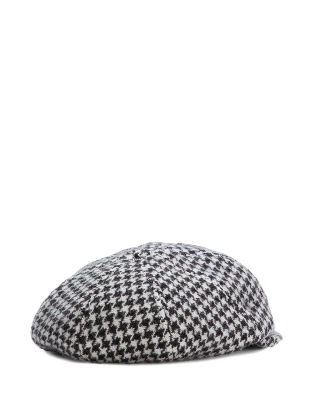 houndstooth short-brim cap - 2