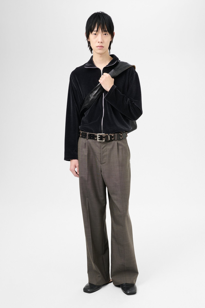 Our Legacy Borrowed Chino Grey Atom Check Wool outlook
