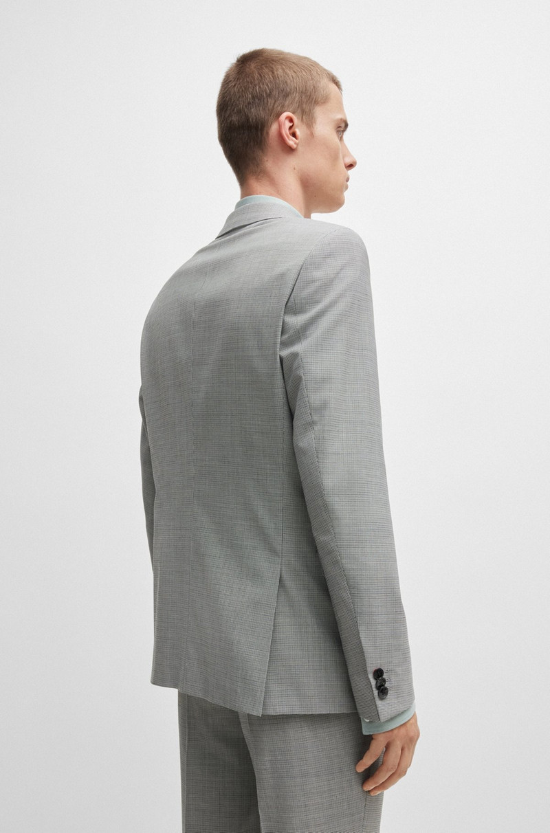 HUGO EXTRA-SLIM-FIT SUIT IN HOUNDSTOOTH PERFORMANCE-STRETCH FABRIC outlook