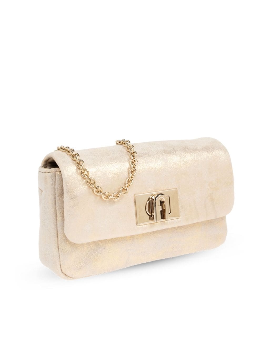 metallic-finish shoulder bag - 4