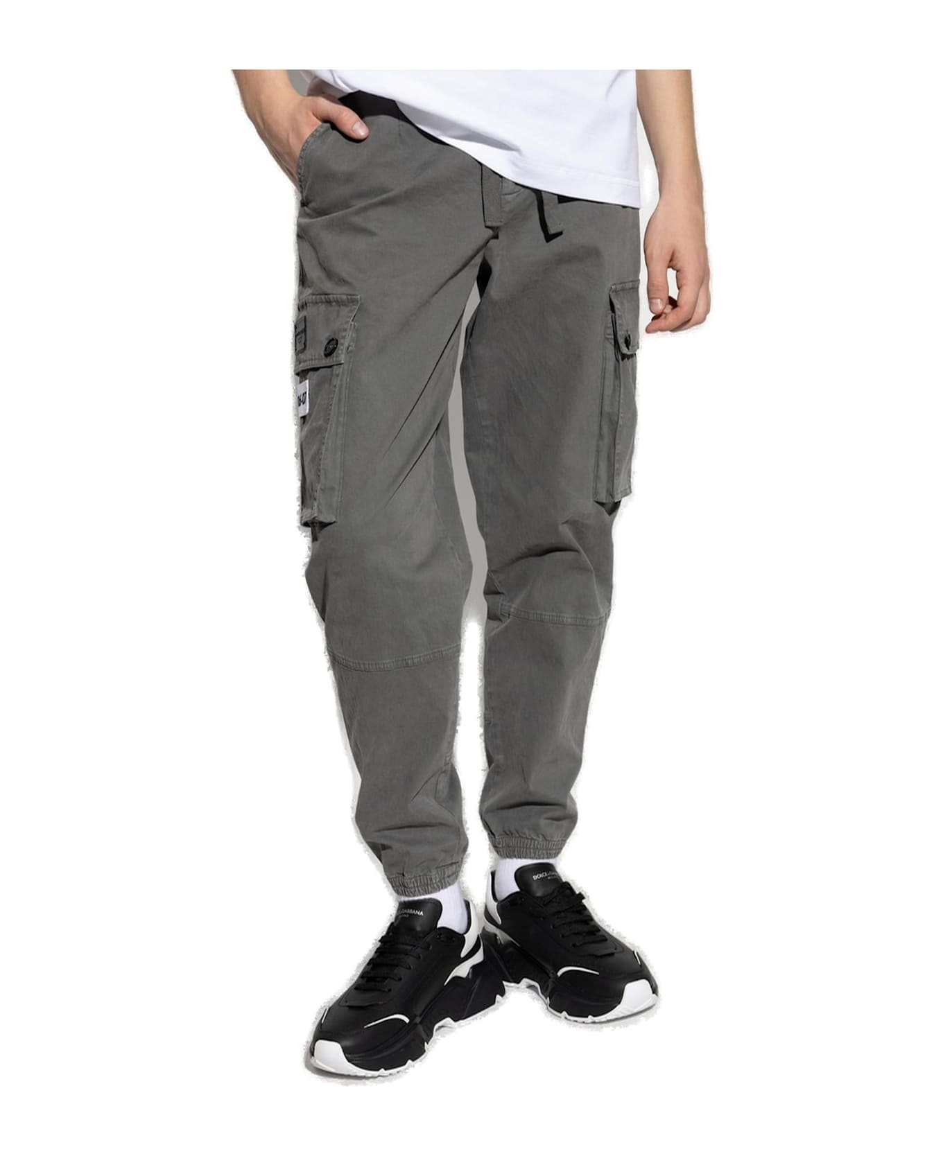 Logo Patch Drawstring Pants - 2