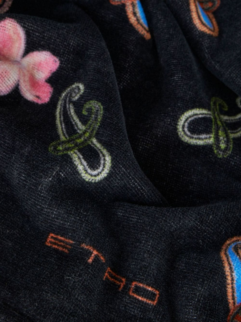 Etro floral-print cotton beach towel outlook