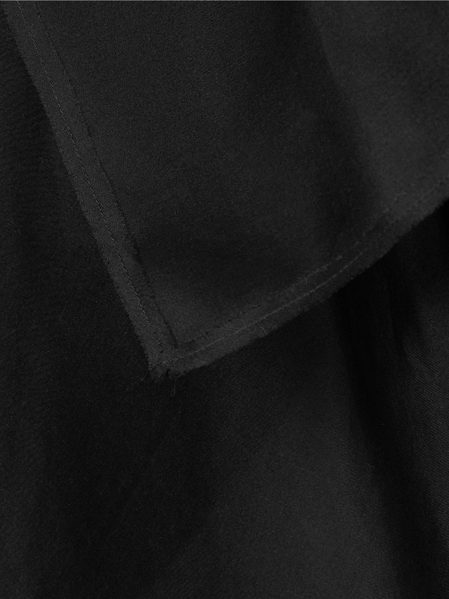 Santana layered draped silk-organza top Black - 4