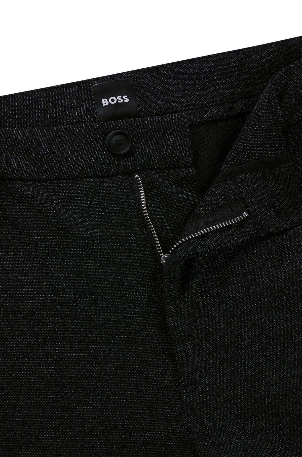 SLIM-FIT TROUSERS IN SALT-AND-PEPPER STRETCH JERSEY - 6