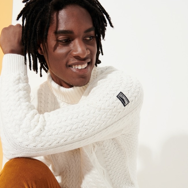 Men Cotton Cashmere Turtle Neck Sweater - 8
