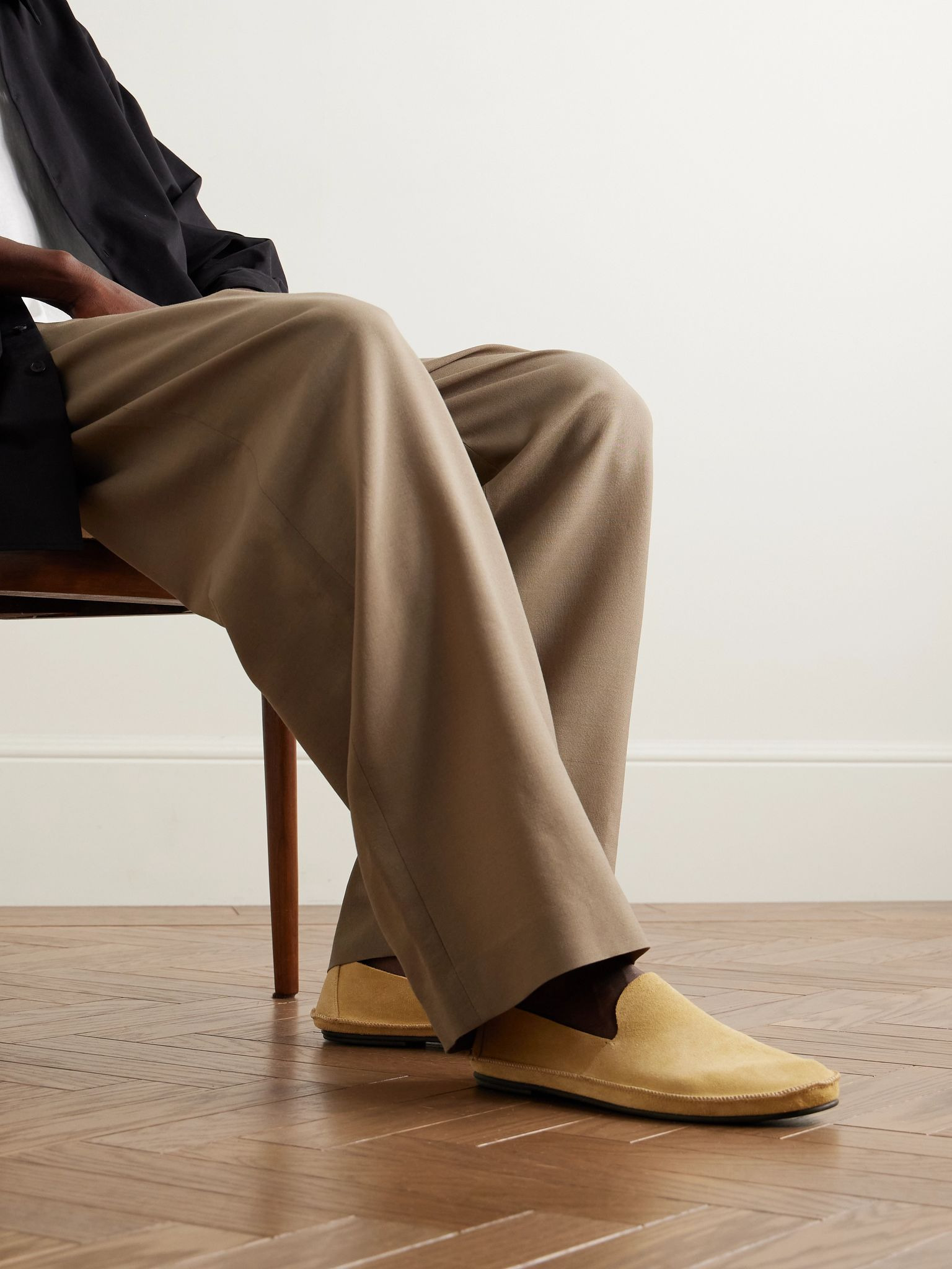 Tyler Textured-Leather Loafers Yellow - 2