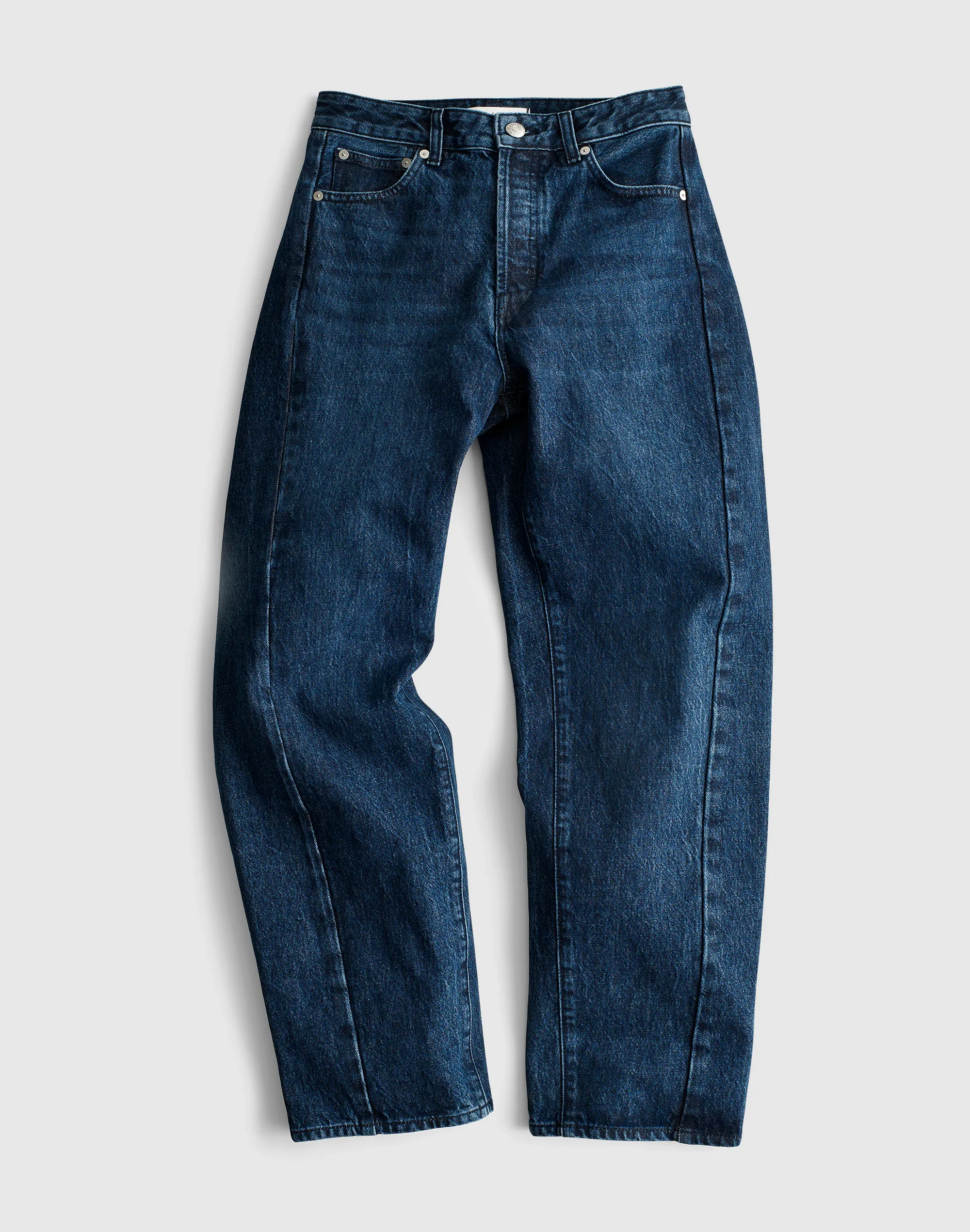 Pieced Barrel-Leg Jeans - 1