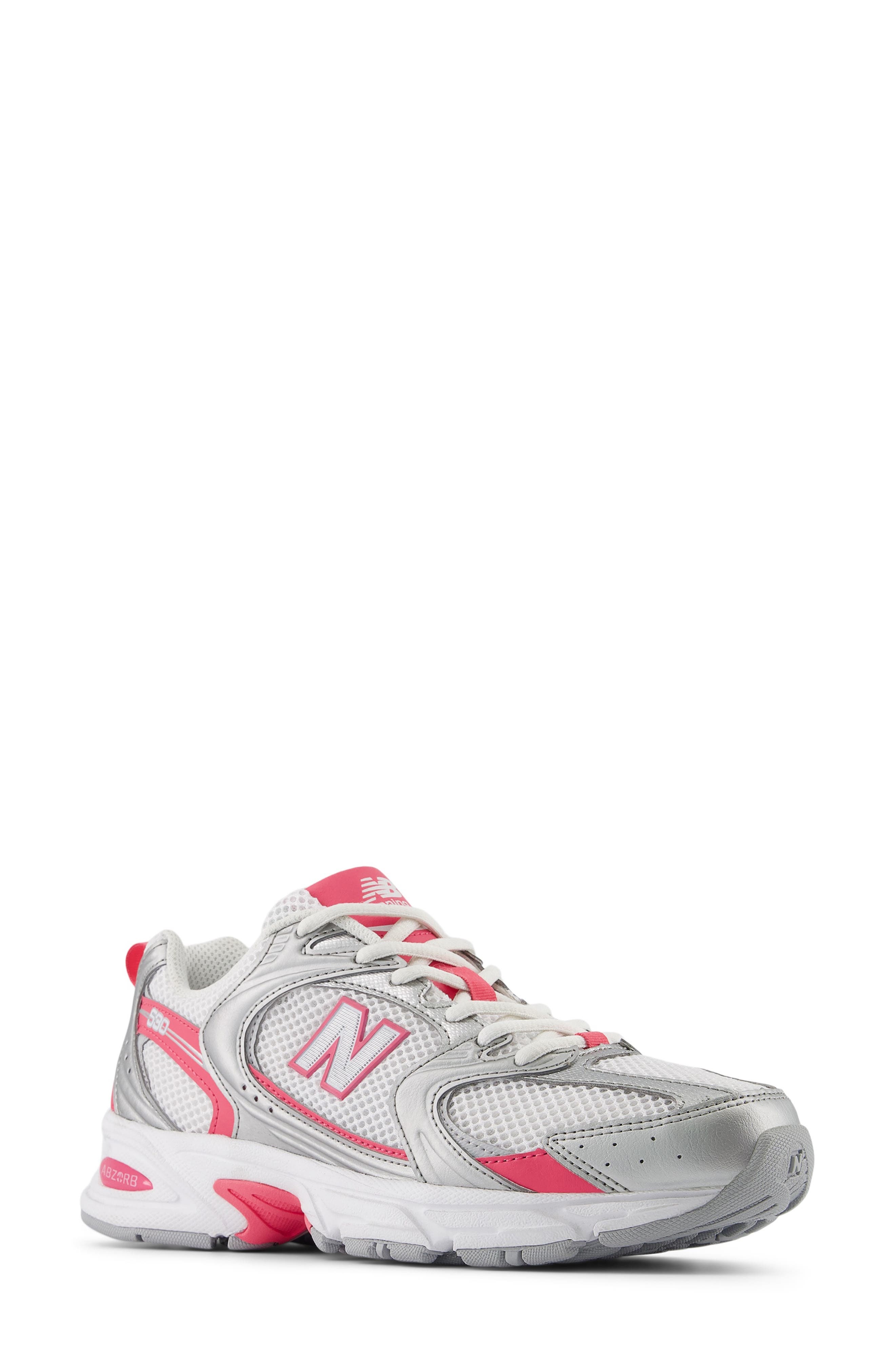 New Balance Gender Inclusive 530 Sneaker in Silver Metallic/Dragon Berry at Nordstrom - 1