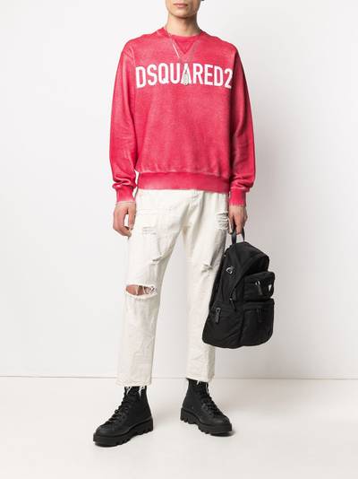 DSQUARED2 logo-print sweatshirt outlook