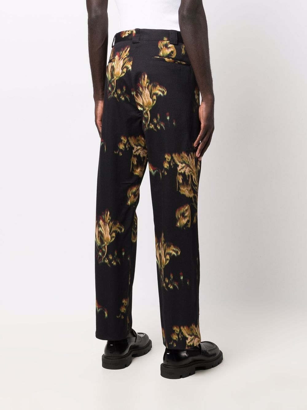 floral-print straight trousers - 4