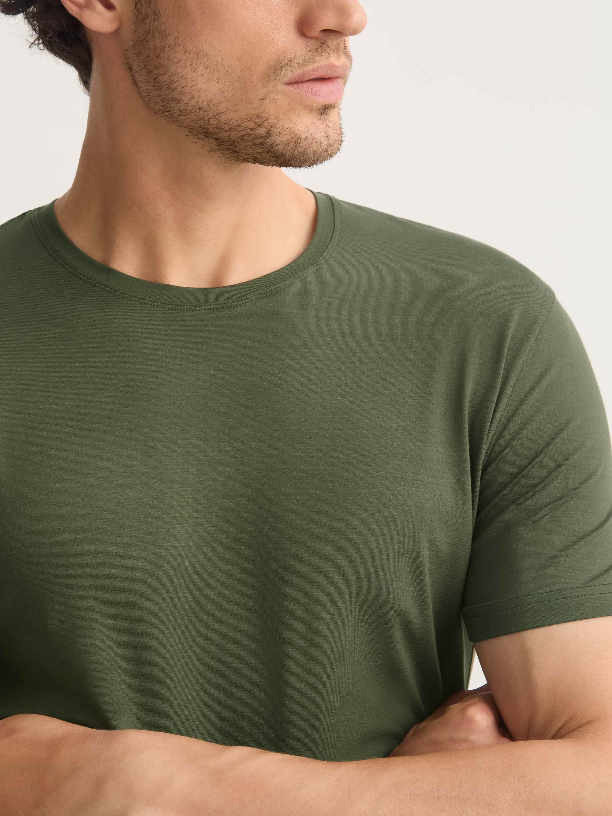 Men's T-Shirt Basel Micro Modal Stretch Evergreen - 5