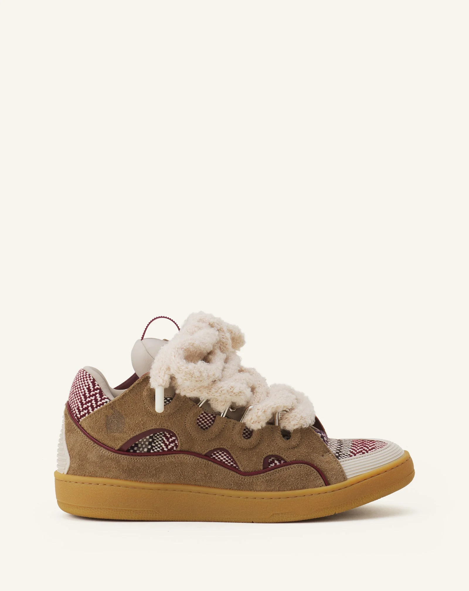 CURB SUEDE SNEAKERS WITH MESH LACES - 1