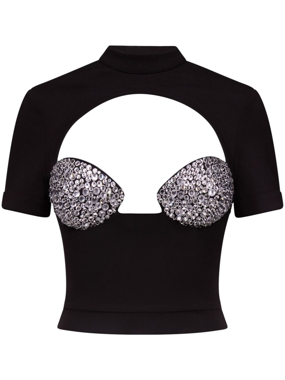 crystal-embellished T-shirt - 1