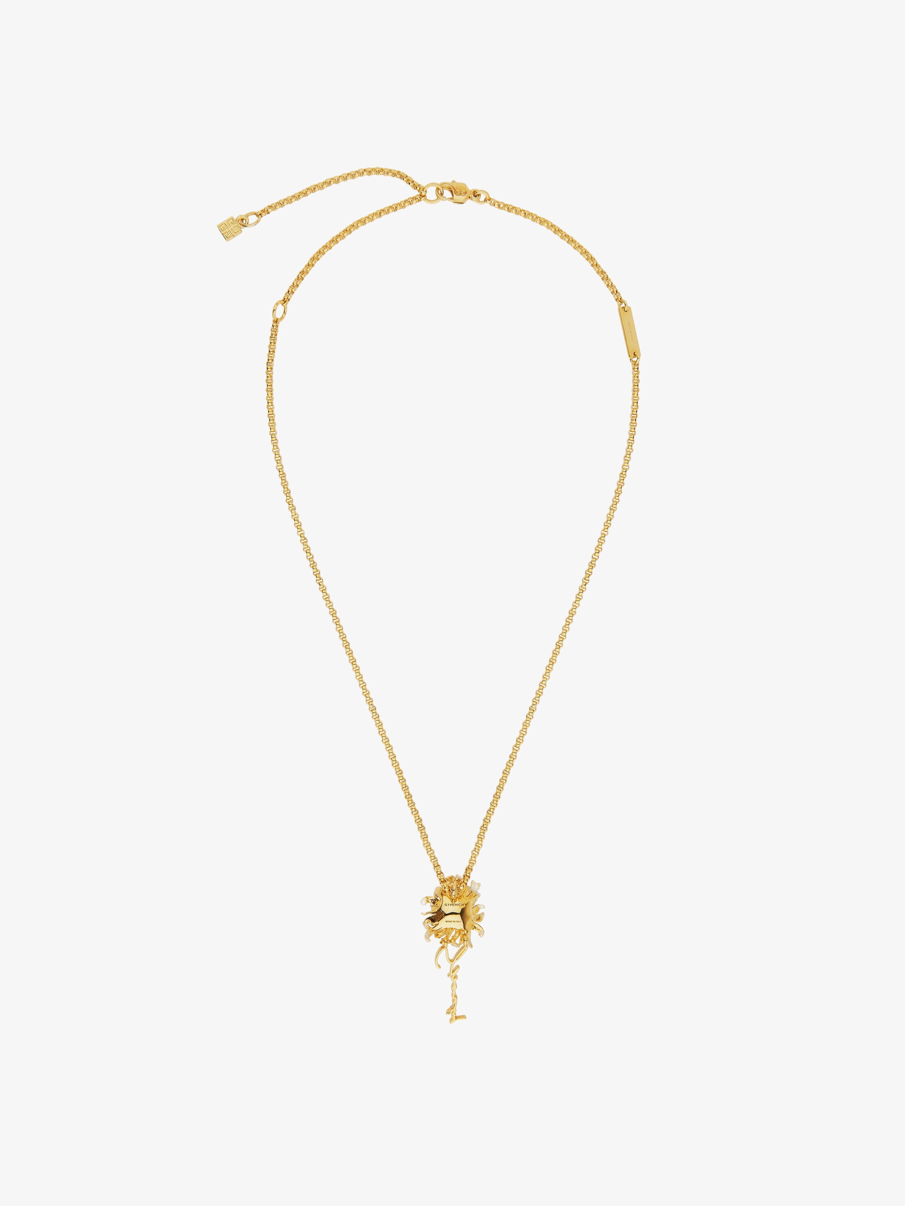 DAISY NECKLACE IN METAL AND ENAMEL WITH CRYSTAL 4