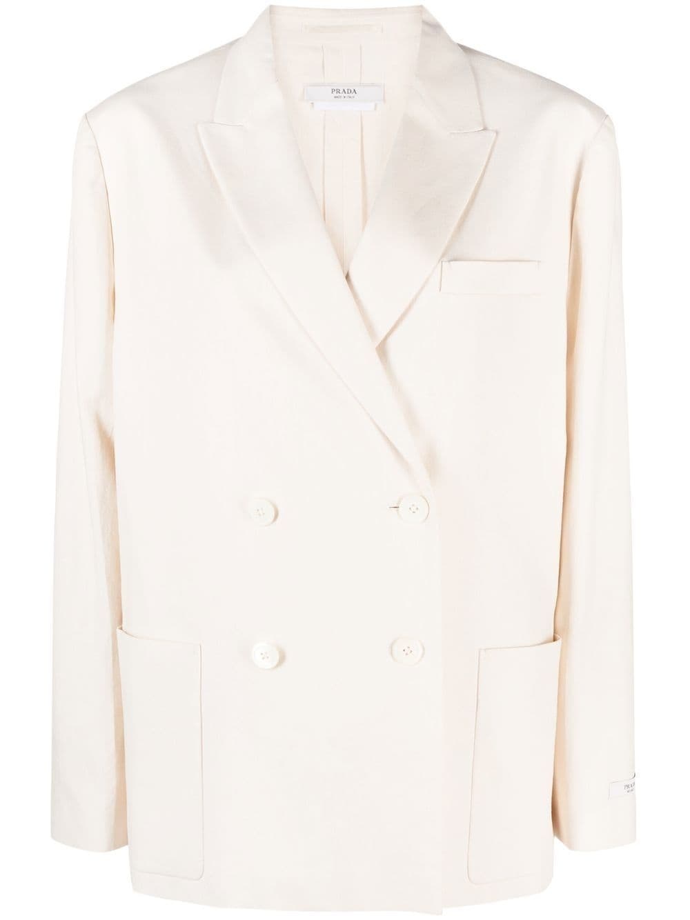double-breasted button blazer - 1