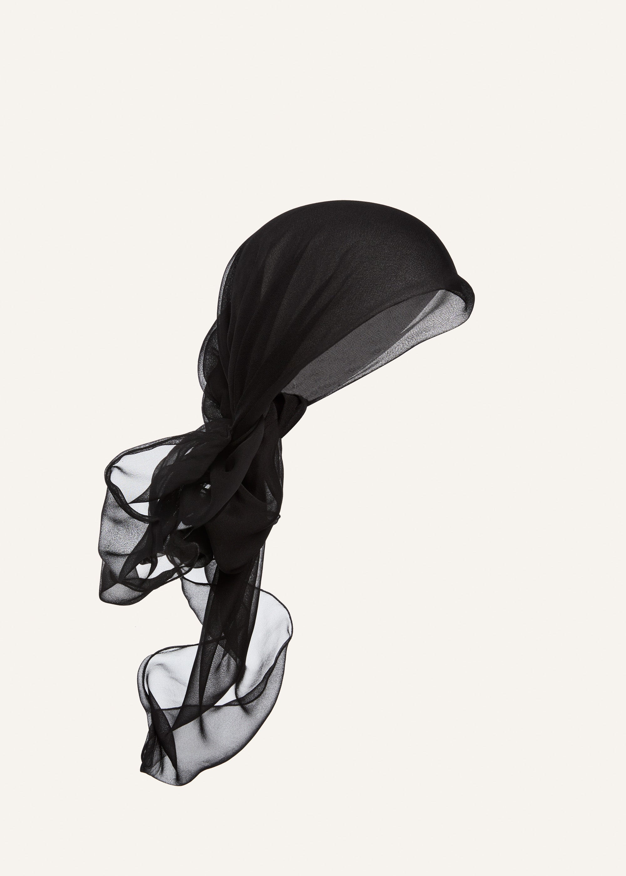 Wired head scarf in black - 2