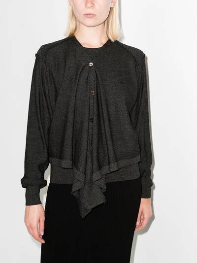 Lemaire draped V-neck cardigan outlook