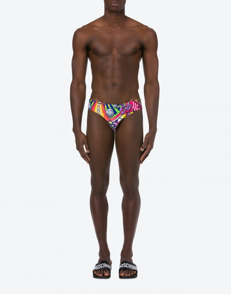 Moschino PINBALL PRINT BEACH BRIEFS outlook