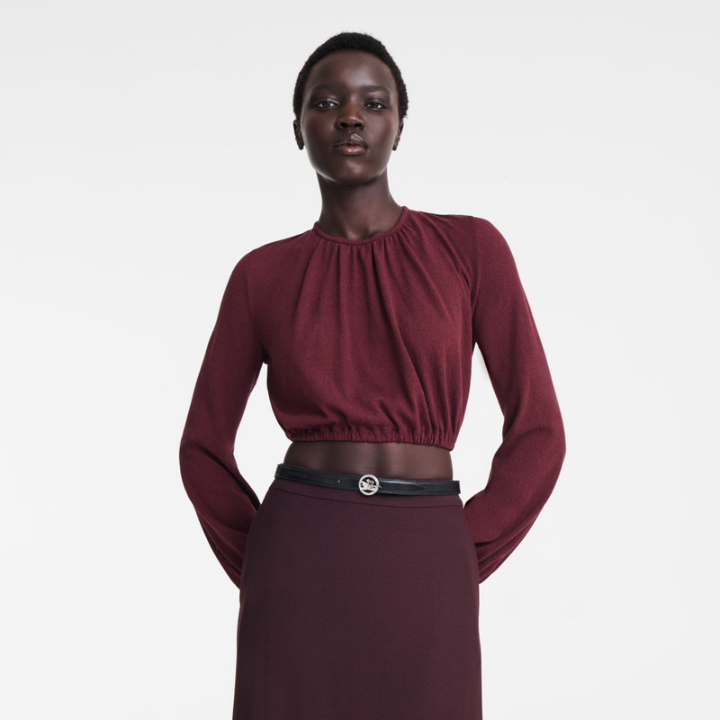 Longchamp Ladies' belt Black - Leather outlook