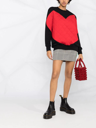 MSGM quilted heart swetashirt outlook